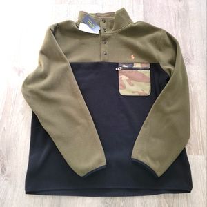 Polo Ralph Lauren Camo Pullover Fleece Mens Size: XL